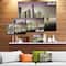 Designart - Miami Downtown Night Panorama - Extra Large Canvas Art Print